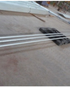 1" water pipe 2.5mm galv 6 mtr male thread on both ends